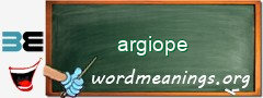 WordMeaning blackboard for argiope